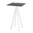 VEBA Table haute Essentials Infinity, largeur x profondeur 700 x 700 mm, panneau Galaxy Marble