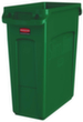 Rubbermaid Collecteur de recyclage Slim Jim® avec conduits d'air, 60 l, vert