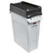 Rubbermaid Couvercle oscillant Slim Jim® pour collecteur de recyclage, noir  S