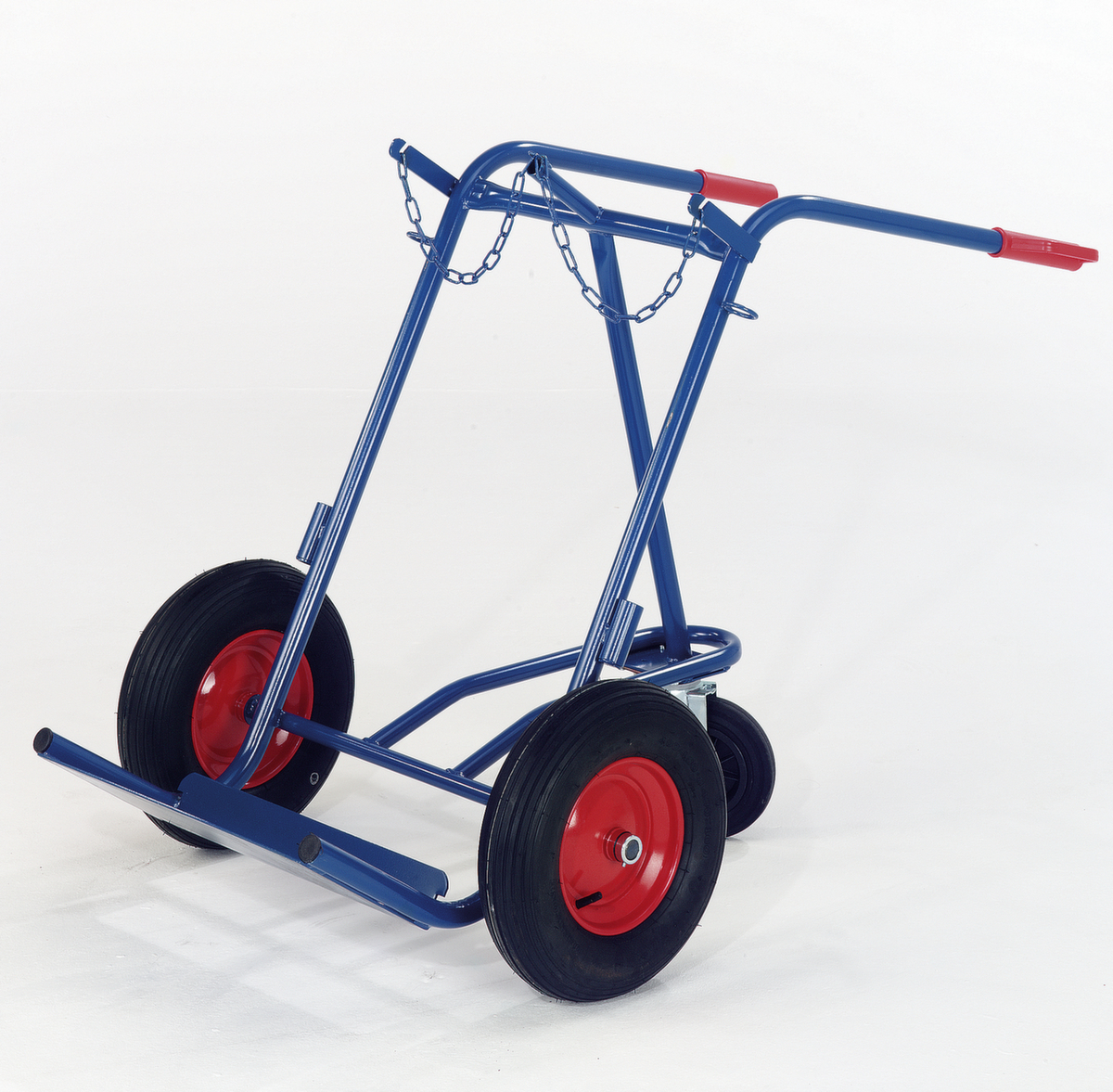 Rollcart Camion à bouteilles avec roue de support, pour 2x40/50 l bouteille, bandage caoutchouc plein  ZOOM