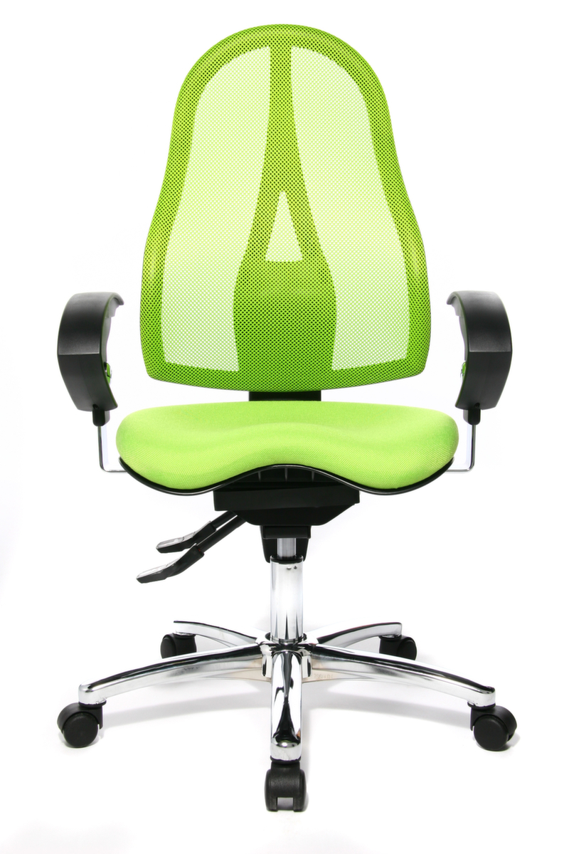 Topstar siège de bureau pivotant Sitness 15 avec mécanisme de contact permanent, Dossier maille, vert pomme