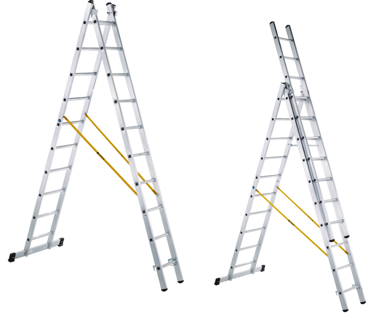 Echelle pliante télescopique: modèle combiné: escabeau, échelle simple,  échelle coulissante et échelle pour escaliers