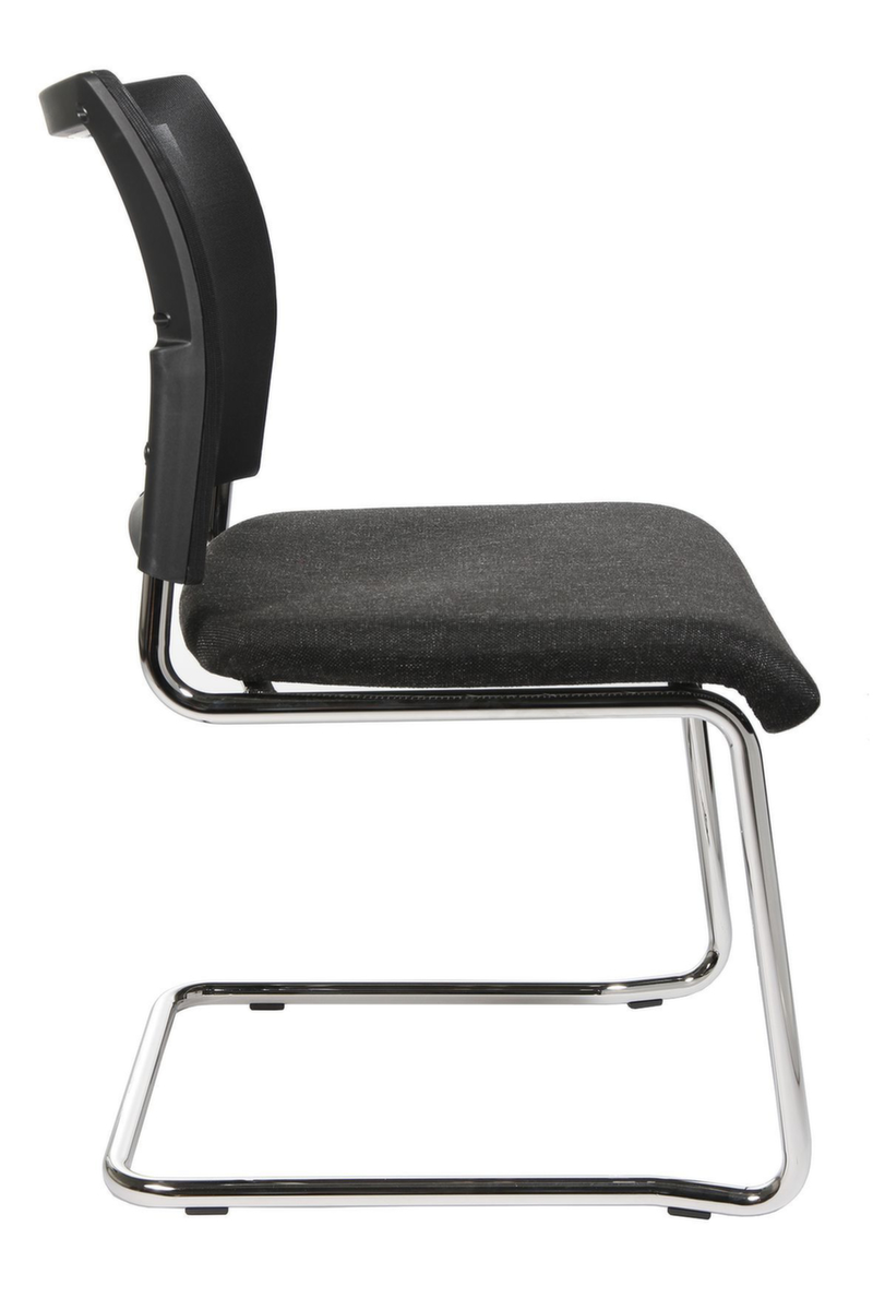 Topstar Fauteuil luge pour visiteurs Visit 20 avec dossier maille, assise tissu (100 % polypropylène), anthracite  ZOOM