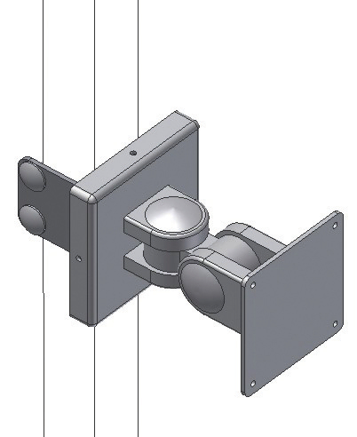 Rocholz Bras porte-écran 2000 pour table d'emballage, hauteur 105 mm  ZOOM