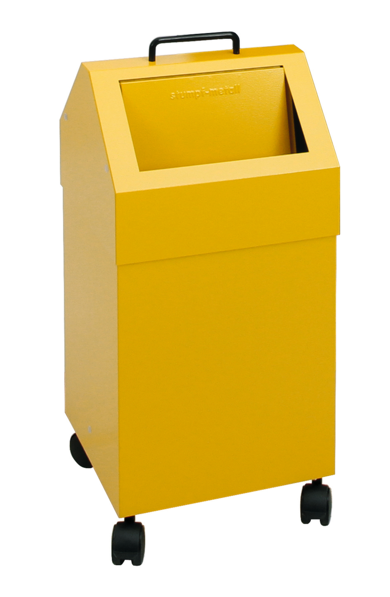 stumpf Conteneur de matériaux recyclables ignifugés, 45 l, RAL1003 jaune de sécurité, couvercle RAL1003 jaune de sécurité  ZOOM