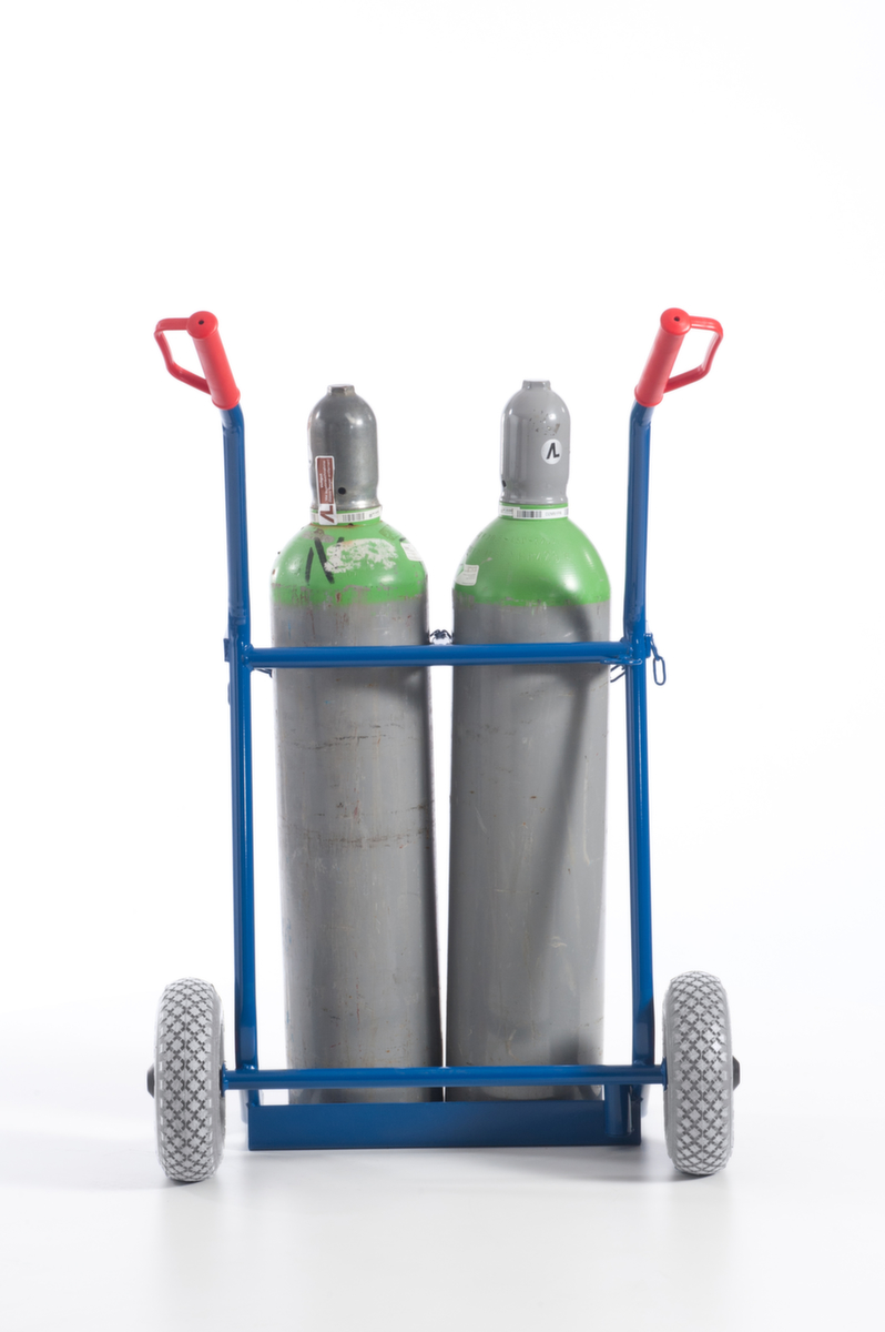 Rollcart Chariot à bouteilles, pour 2x20 l bouteille, bandage air  ZOOM