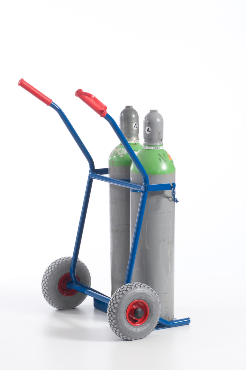 Rollcart Chariot à bouteilles, pour 2x20 l bouteille, bandage air  ZOOM