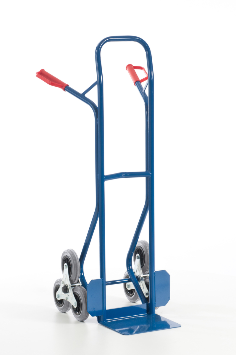 Rollcart Diable pour escaliers 3 étoiles, force 150 kg, largeur de pelle 300 mm, bandage TPE  ZOOM