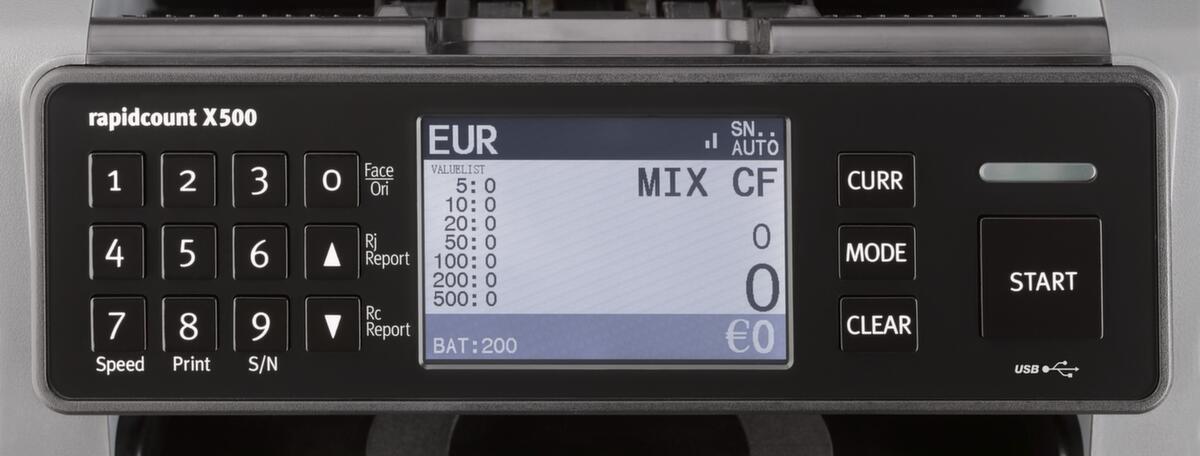 ratiotec Machine à compter l'argent rapidcount X 500  ZOOM