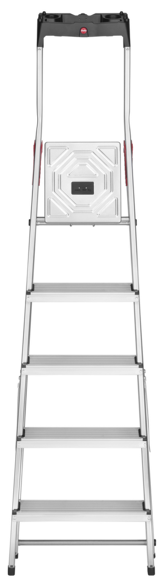 Hailo escabeau industriel utilisation un côté StandardLine L60 avec bac, 5 marche(s) en tôle striée  ZOOM