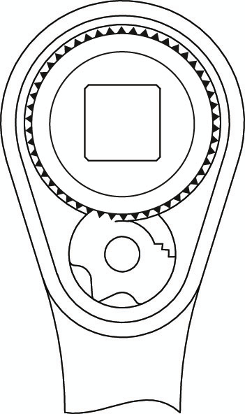 GEDORE 2093 U-20 Cliquet réversible 1/4"  ZOOM