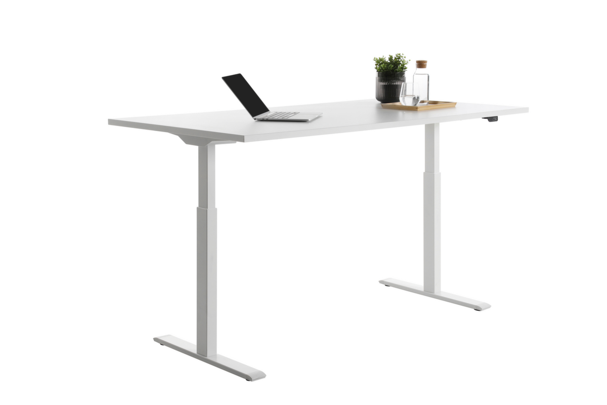 Topstar bureau à hauteur réglable électriquement E-Table Smart avec piètement en T  ZOOM