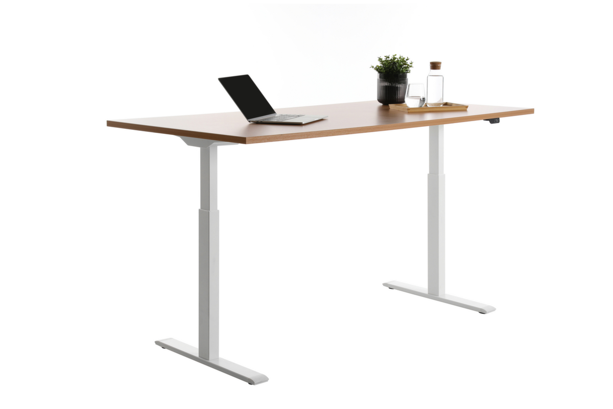 Topstar bureau à hauteur réglable électriquement E-Table Smart avec piètement en T  ZOOM