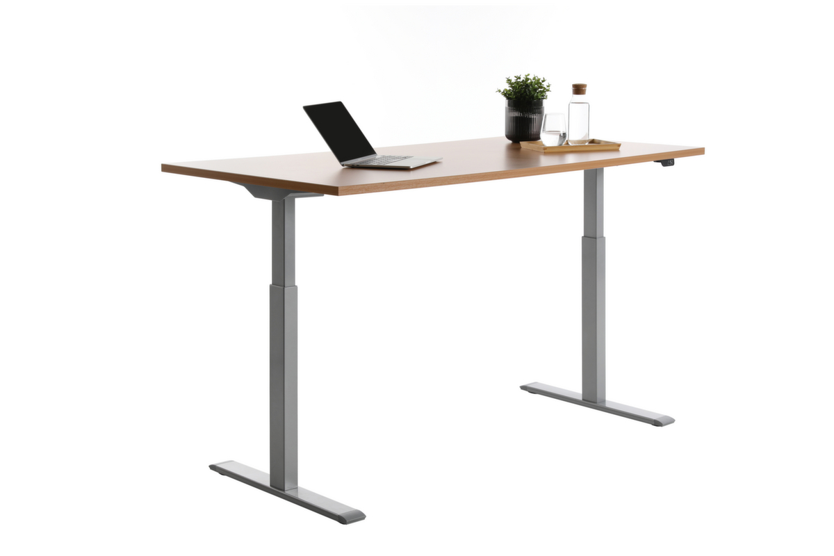 Topstar bureau à hauteur réglable électriquement E-Table Smart avec piètement en T  ZOOM