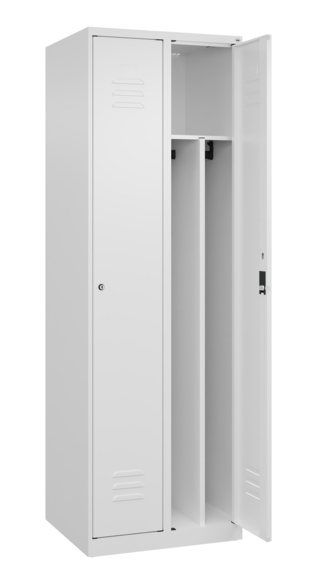 C+P Armoire vestiaire Classic Plus pour une séparation en noir et blanc, largeur de compartiment 300 mm  ZOOM