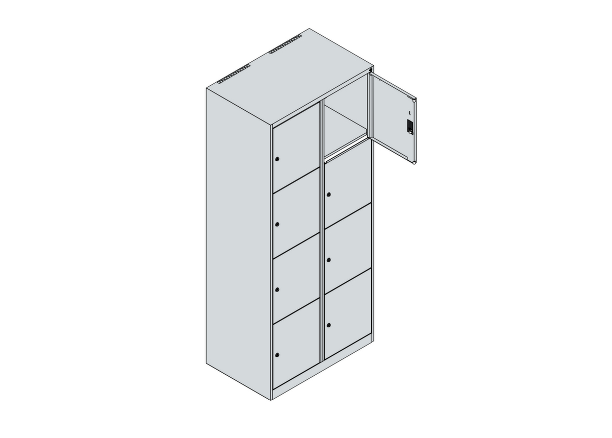 C+P armoire multicases Classic Plus, 8 compartiments  ZOOM