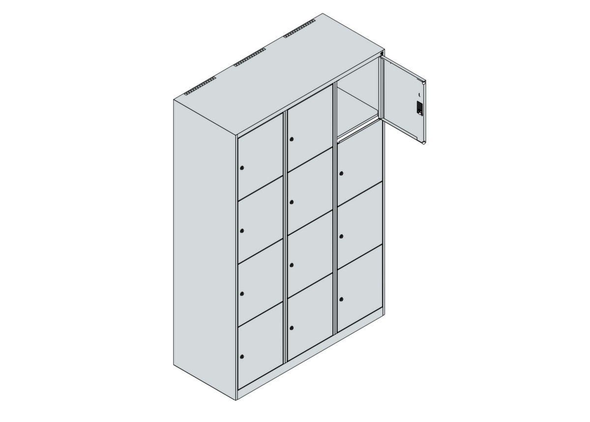 C+P armoire multicases Classic Plus, 12 compartiments  ZOOM