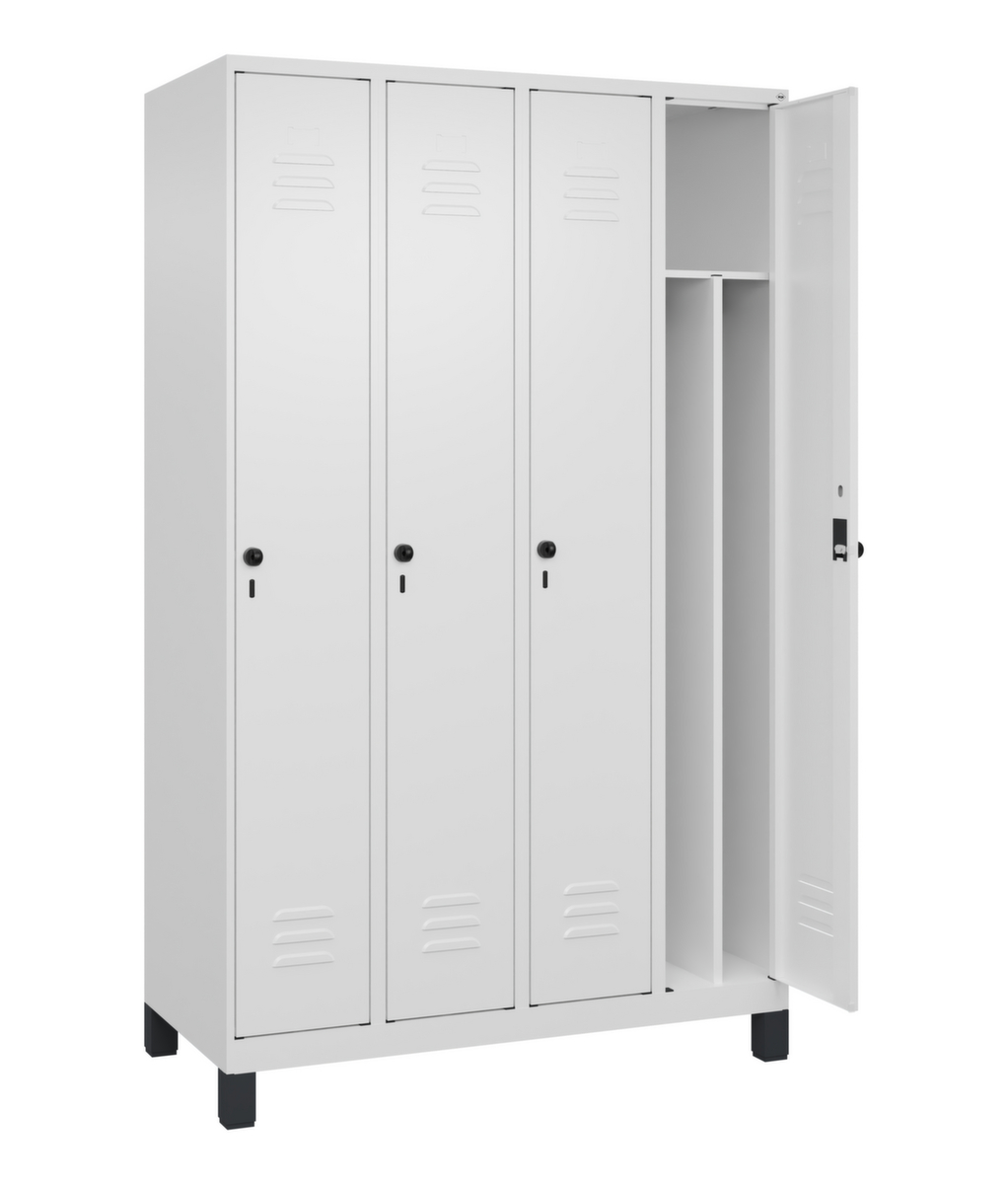 C+P Armoire vestiaire Classic Plus pour une séparation en noir et blanc, largeur de compartiment 300 mm  ZOOM