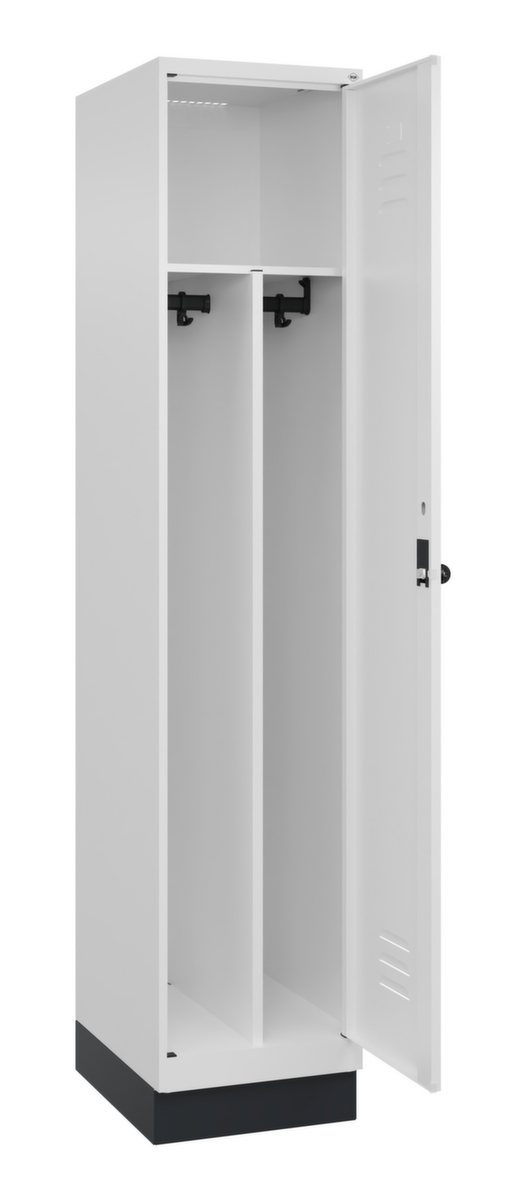 C+P Armoire vestiaire Classic Plus pour une séparation en noir et blanc, largeur de compartiment 400 mm  ZOOM