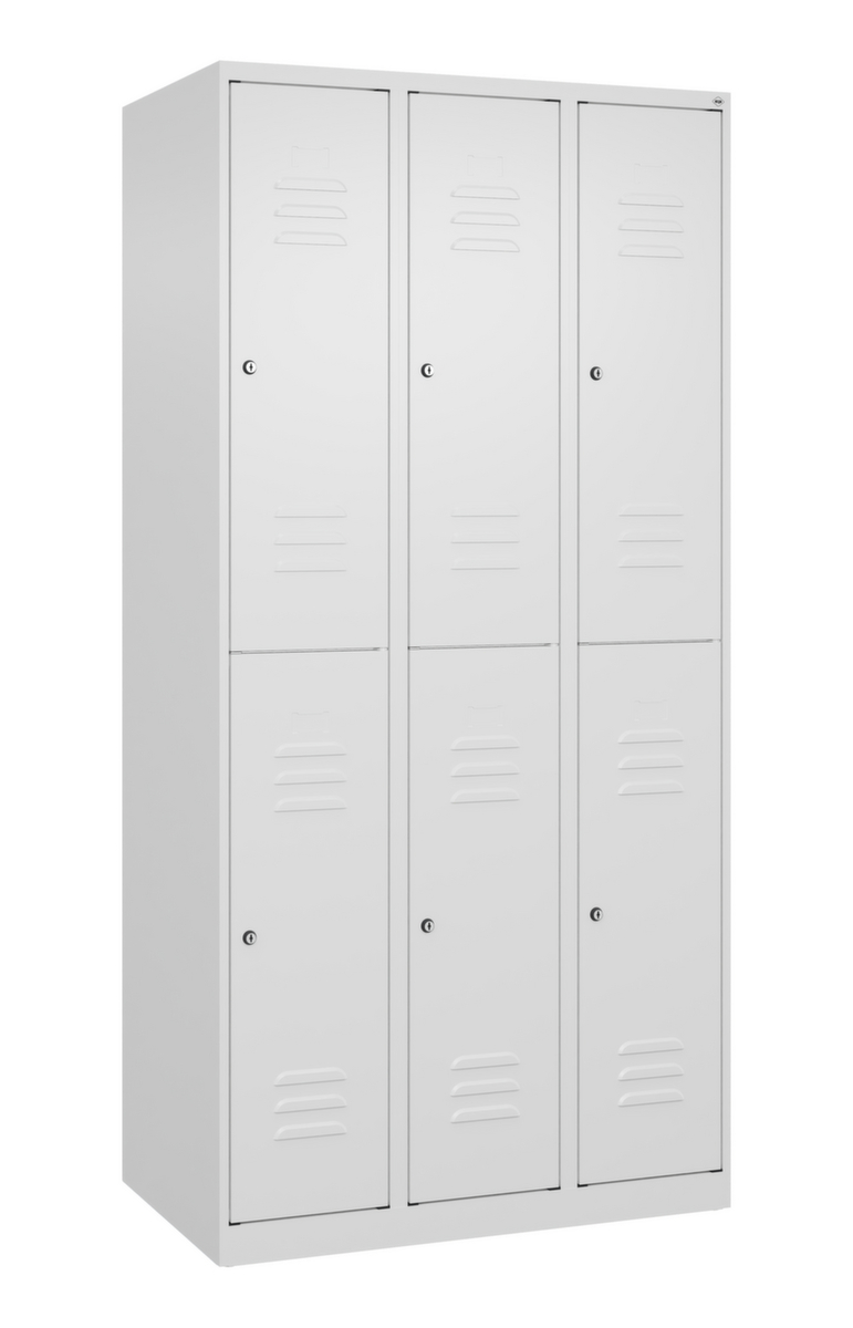 C+P Armoire vestiaire à deux niveaux Classic Plus, largeur de compartiment 300 mm