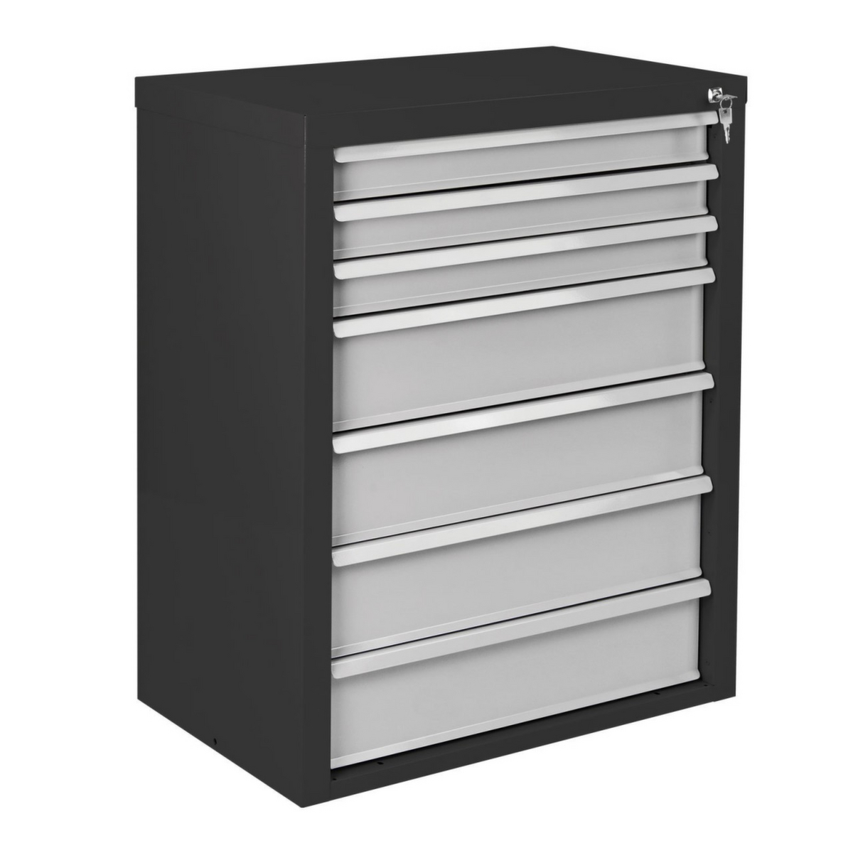 Armoire à tiroirs MAMMUT, 7 tiroir(s), RAL7016 gris anthracite/RAL7035 gris clair