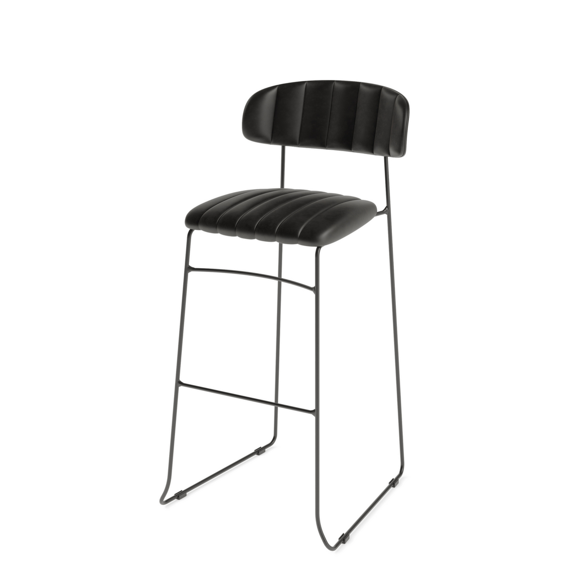 VEBA Tabouret de bar Essentials Mundo, assise noir  ZOOM