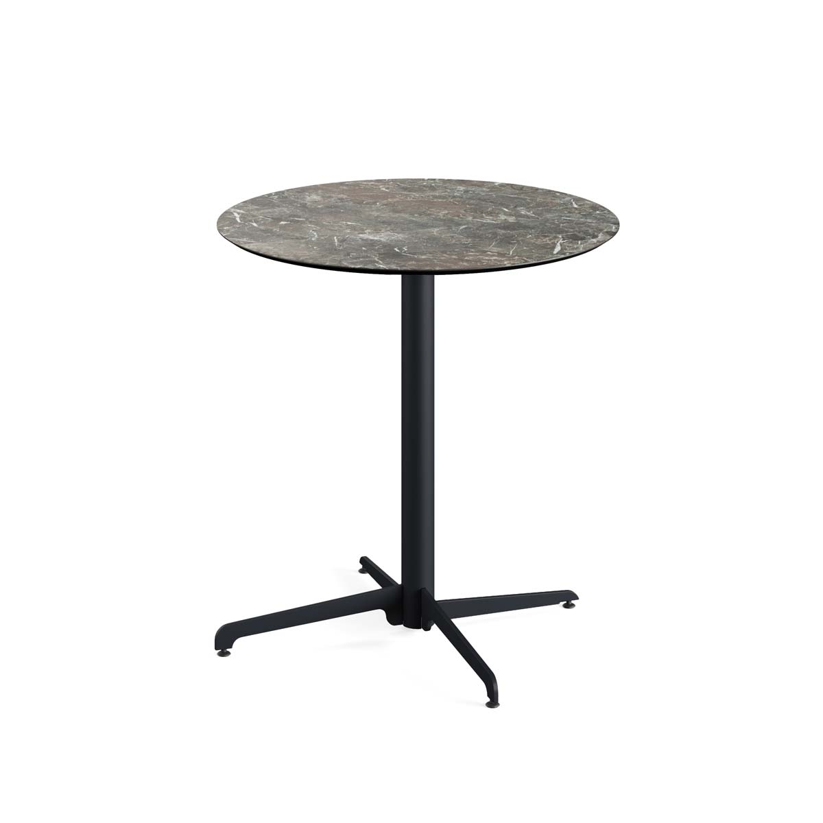 VEBA Table de bistro Essentials X Cross, Ø 700 mm, panneau Galaxy Marble  ZOOM