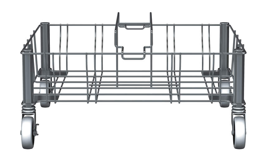 Rubbermaid chariot Slim Jim® pour 2 collecteurs de matières recyclables, pour 60 - 87 l bacs, acier inoxydable  ZOOM