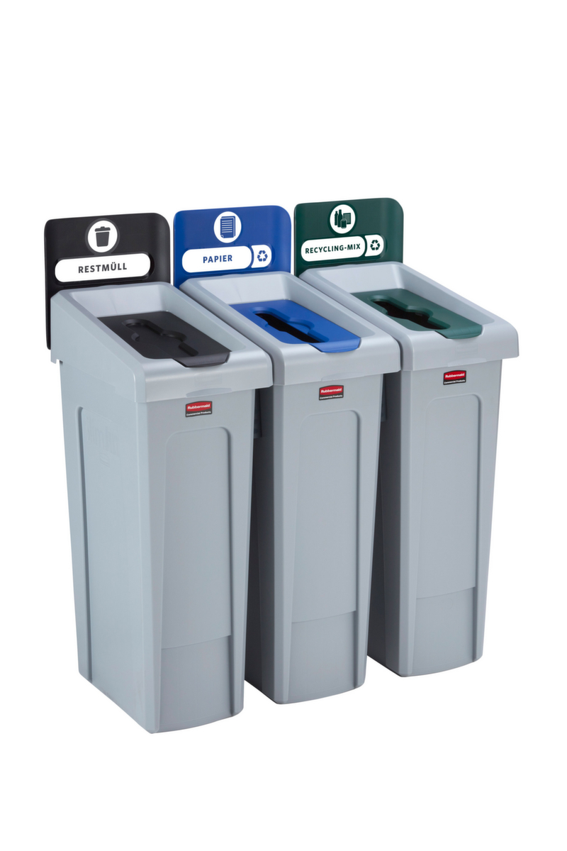Rubbermaid Couverture Slim Jim® pour station de recyclage, bleu  ZOOM