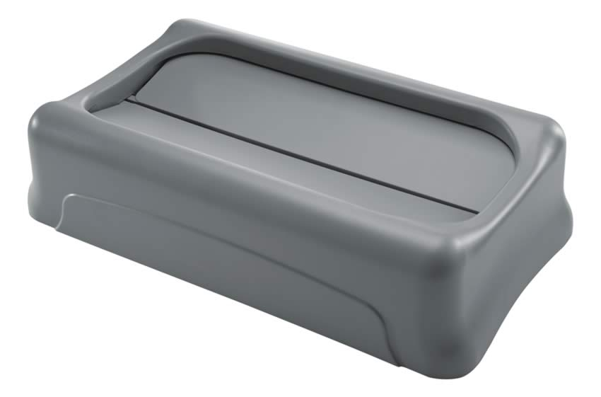 Rubbermaid Couvercle oscillant Slim Jim® pour collecteur de recyclage, gris  ZOOM