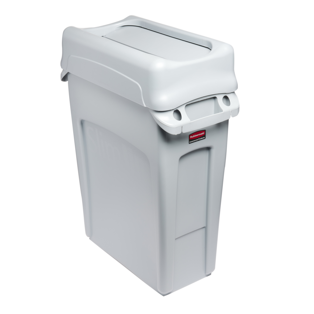 Rubbermaid Couvercle oscillant Slim Jim® pour collecteur de recyclage, gris  ZOOM