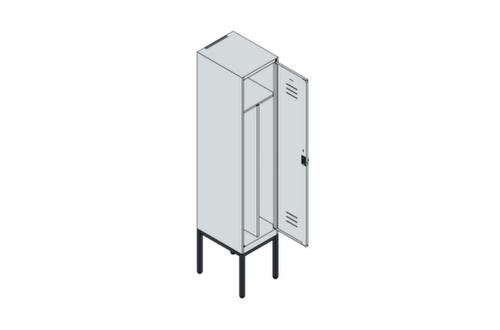 C+P Armoire vestiaire Classic Plus pour une séparation en noir et blanc, largeur de compartiment 400 mm