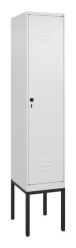 C+P Armoire vestiaire Classic Plus pour une séparation en noir et blanc, largeur de compartiment 400 mm